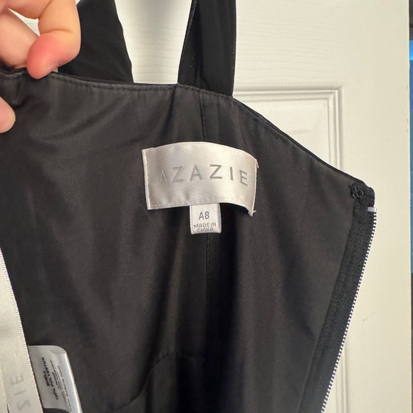 Azazie Kaitlynn Dress; Black; Size 8 - Picture 4 of 8